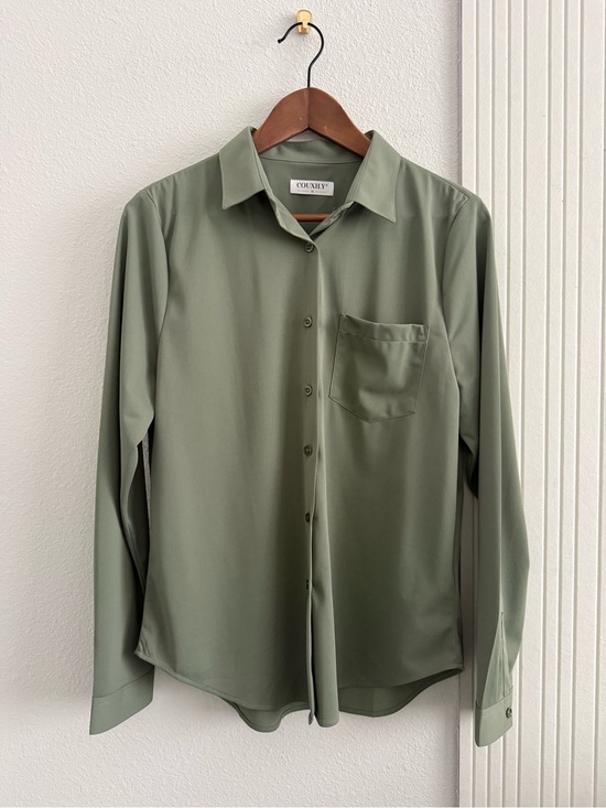 Tops - Sage Olive Green Button Down Shirt